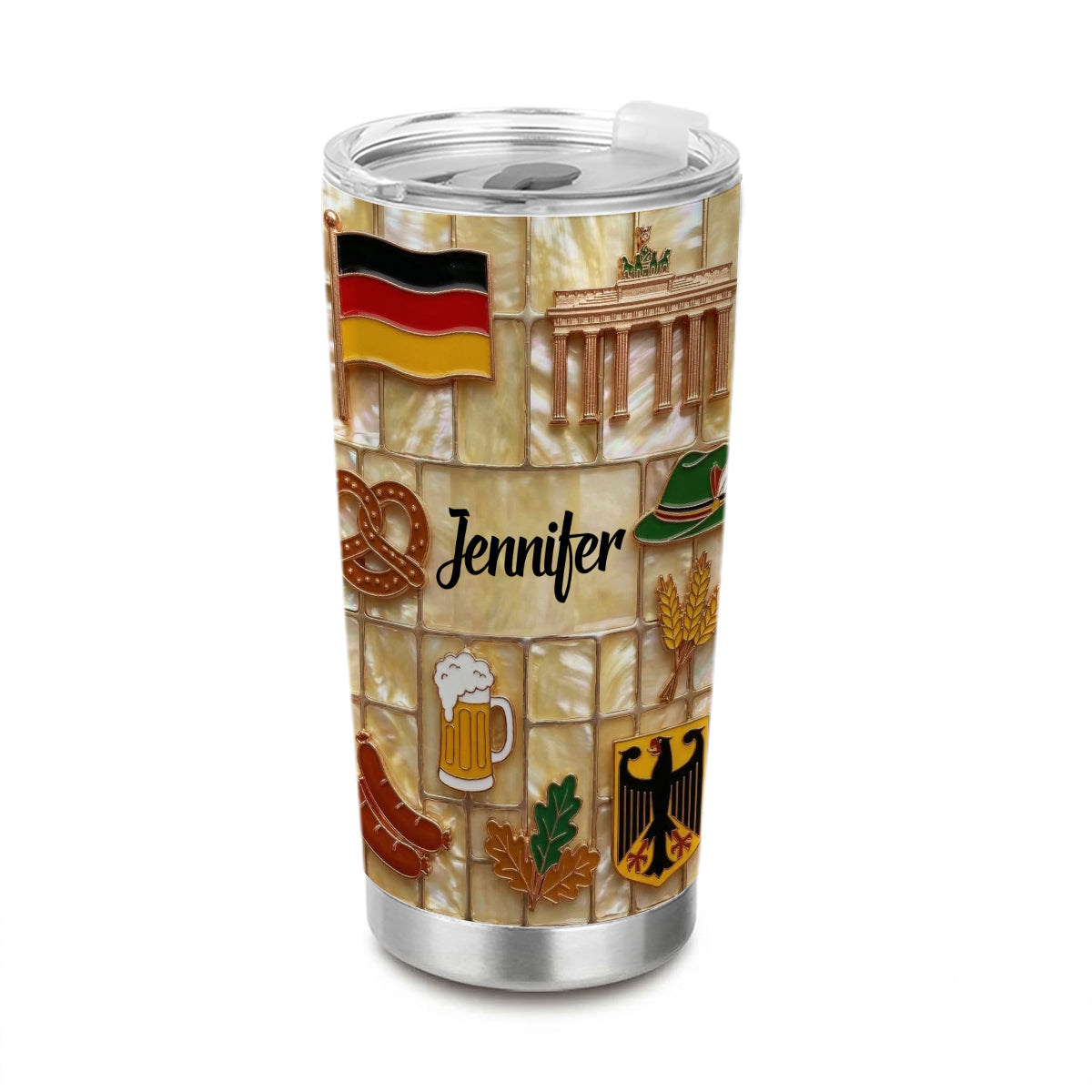 Custom Germany Tumbler With Beautiful Symbols