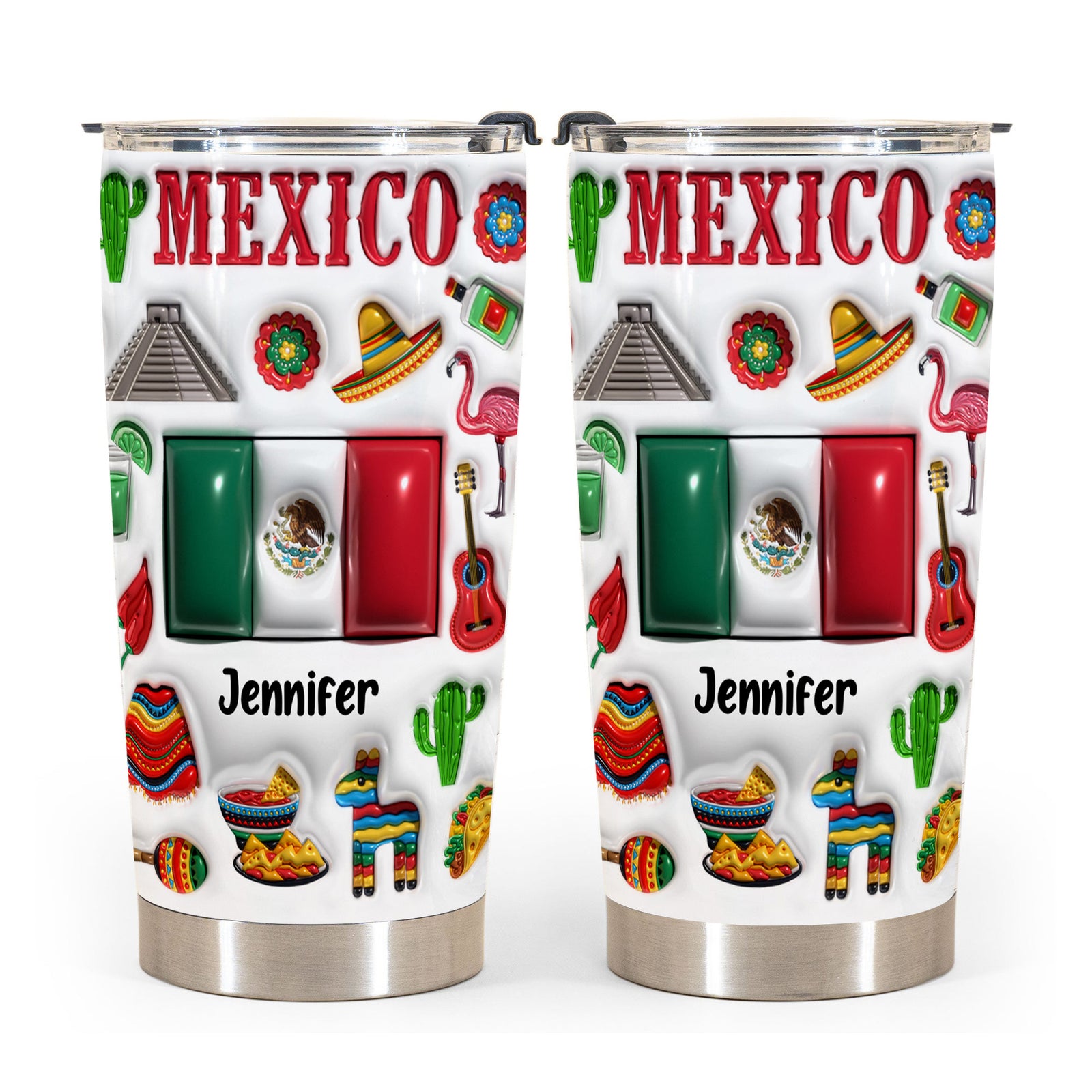 Custom Mexico Tumbler Cup With Your Name