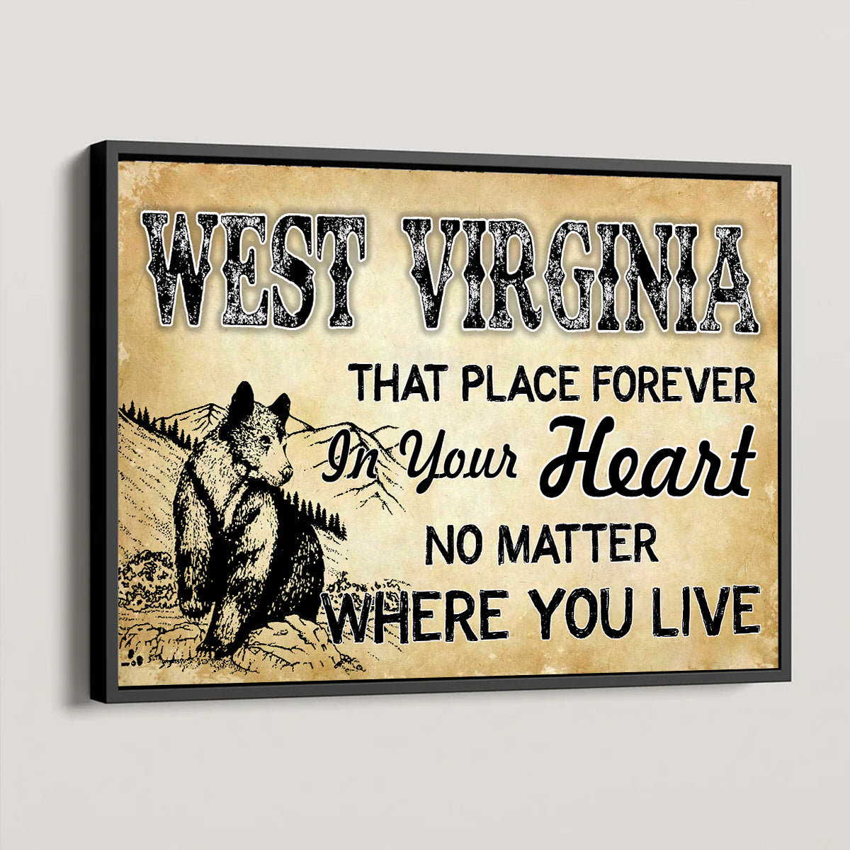 West Virginia That Place Forever In Your Heart Horizontal Poster