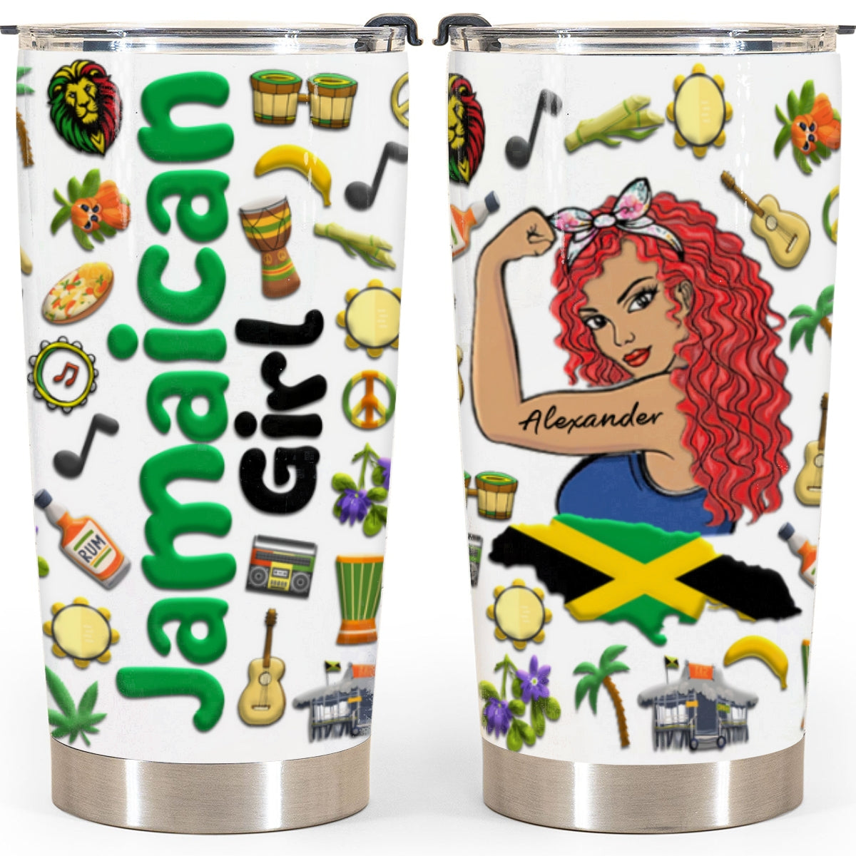Custom Proud Jamaican Girl Tumbler And Your Name