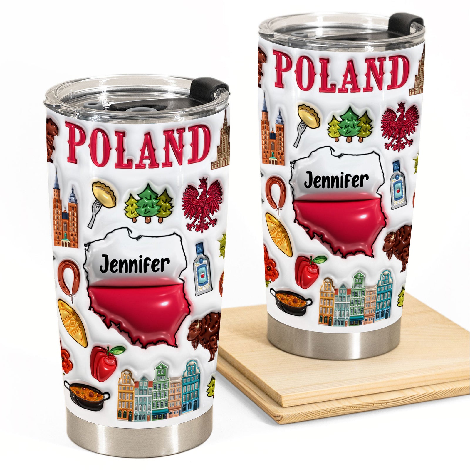 Custom Poland Tumbler Cup With Your Name