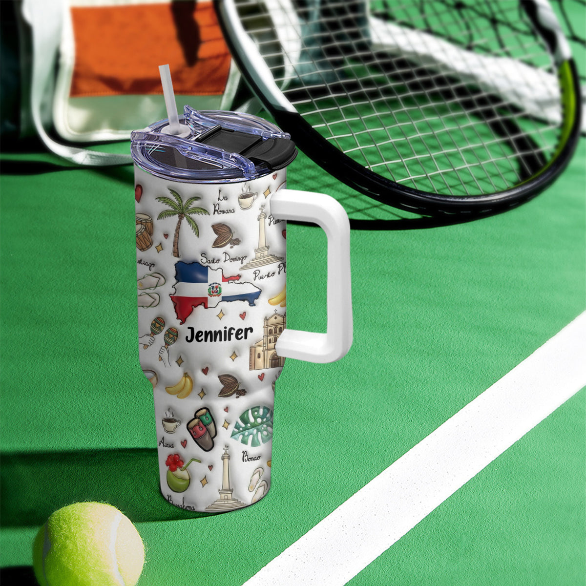 Custom Dominican Republic 40oz Tumbler With Your Name