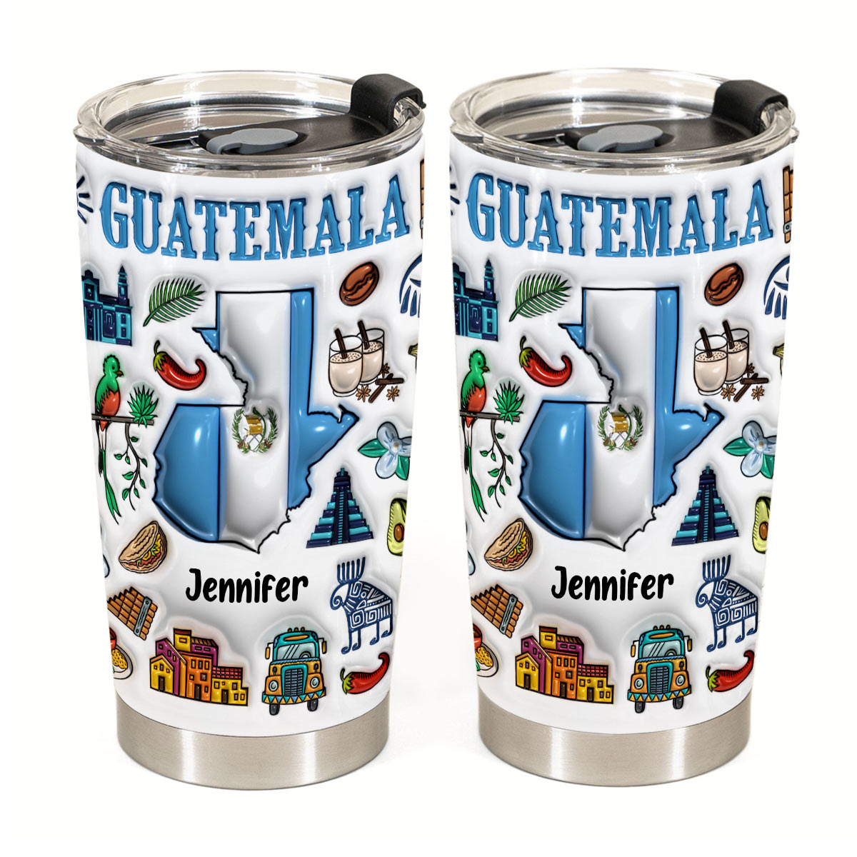 Custom Guatemala Tumbler Cup With Your Name