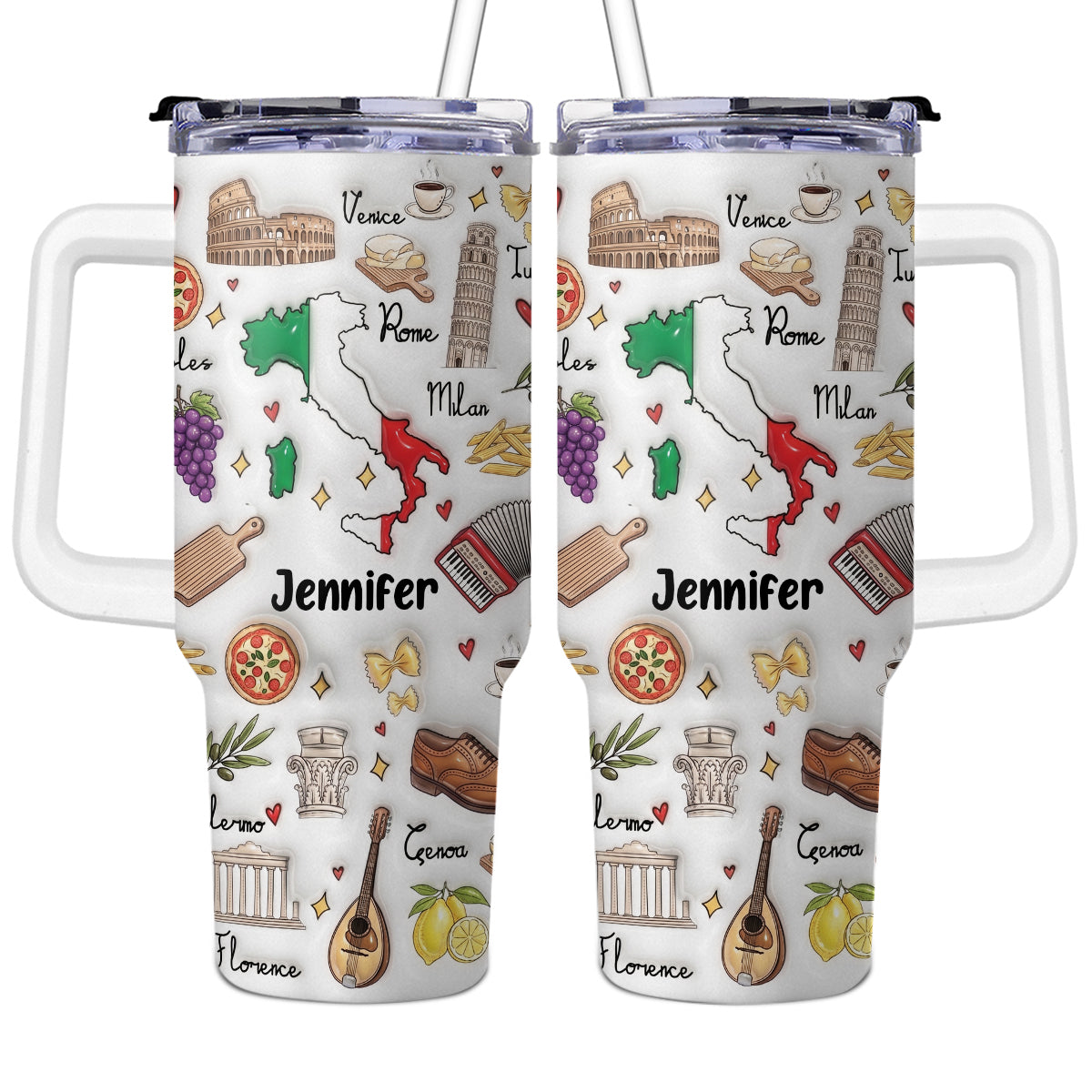 Custom Italy 40oz Tumbler With Your Name