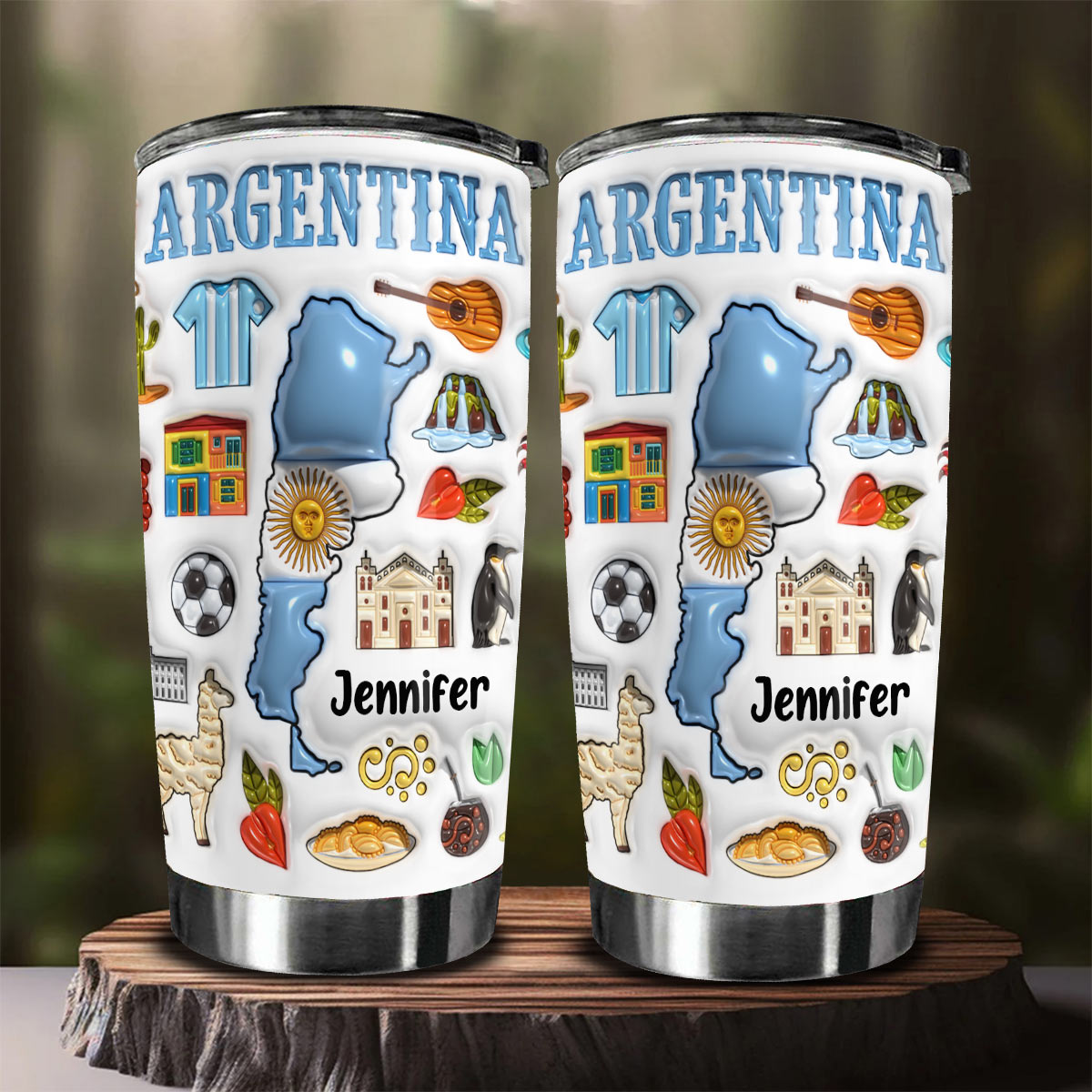 Custom Argentina Tumbler Cup With Your Name