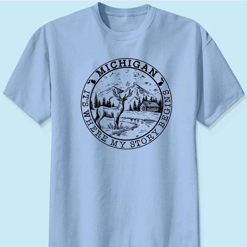 Michigan It's Where My Story Begins Hoodie