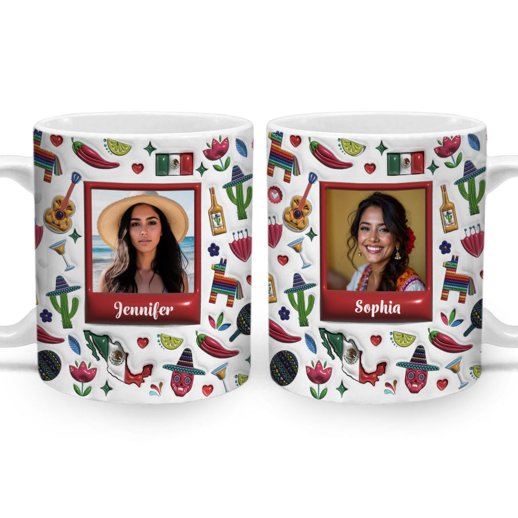 Custom Mexico Coffee Mug, Photo, Name