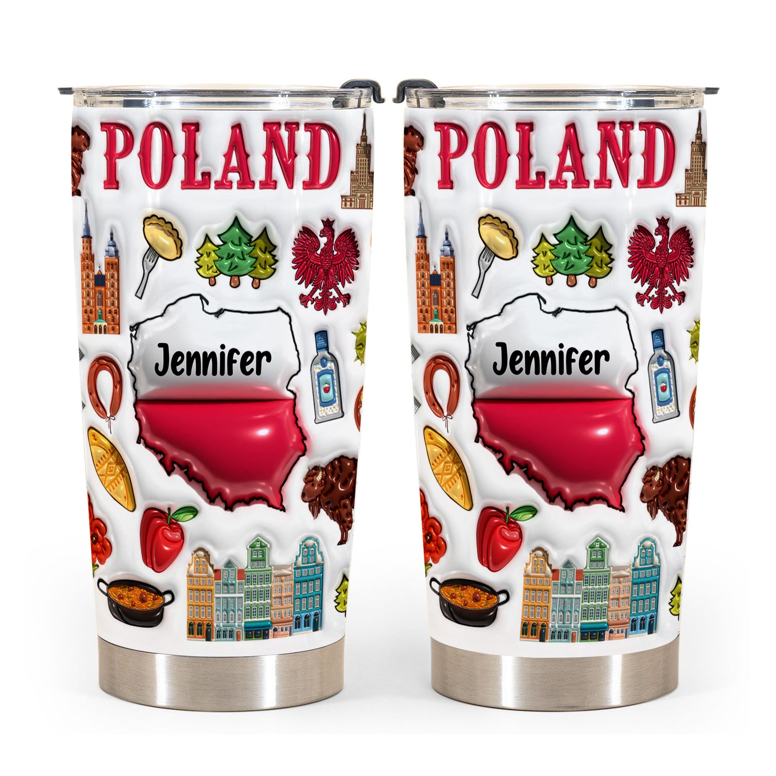 Custom Poland Tumbler Cup With Your Name