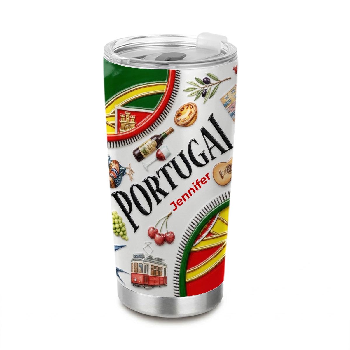 Custom Portugal Symbols Tumbler And Name
