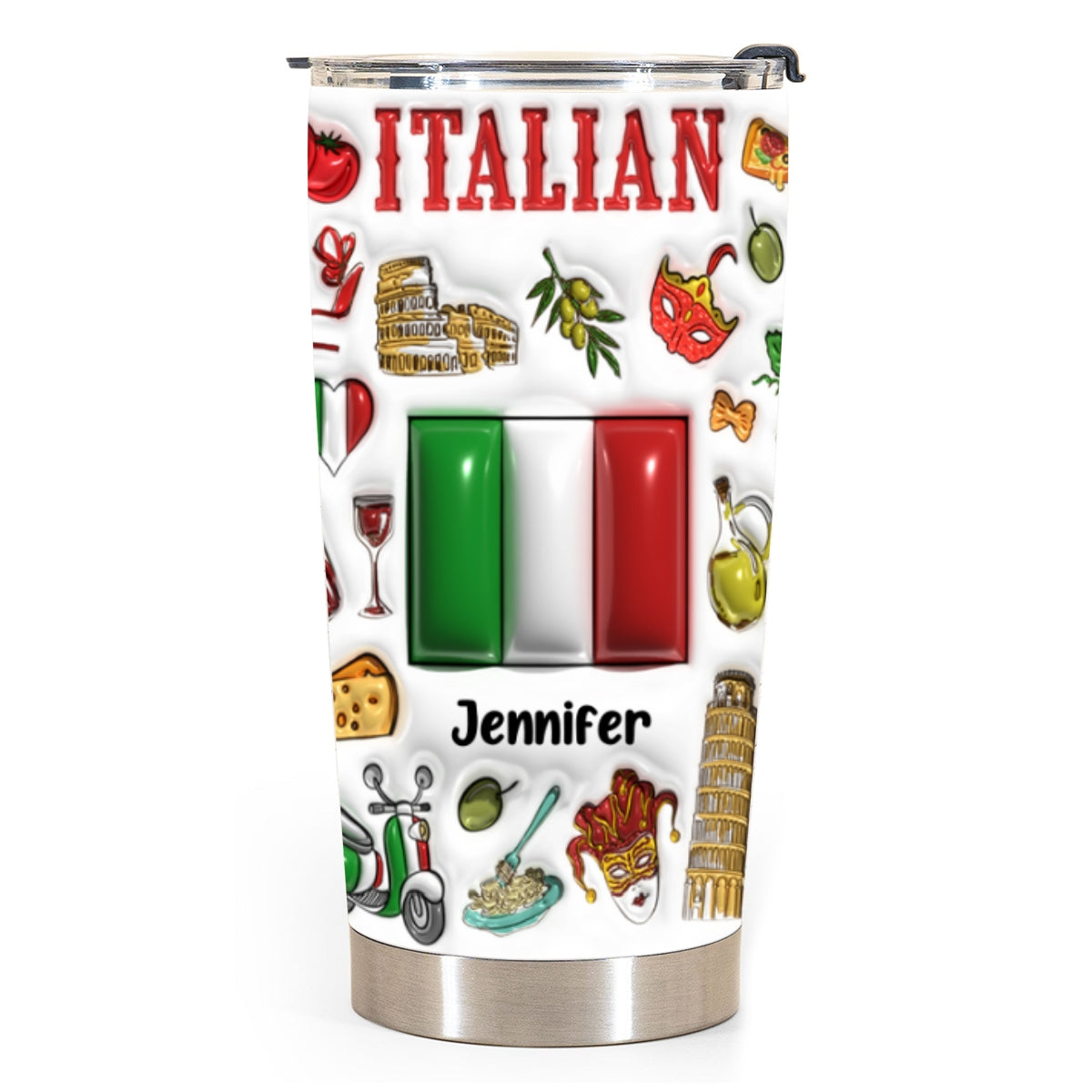 Custom Italy Tumbler Cup With Your Name