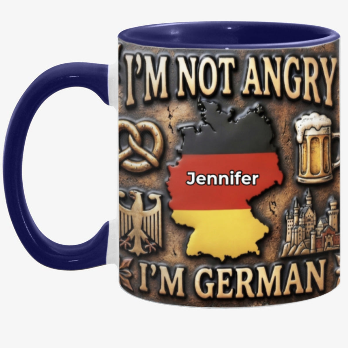 Custom I'm German Accent Mug With Your Name