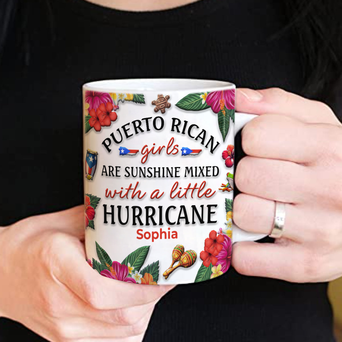 Custom Puerto Rican Girl Are Sunshine Mug Cup