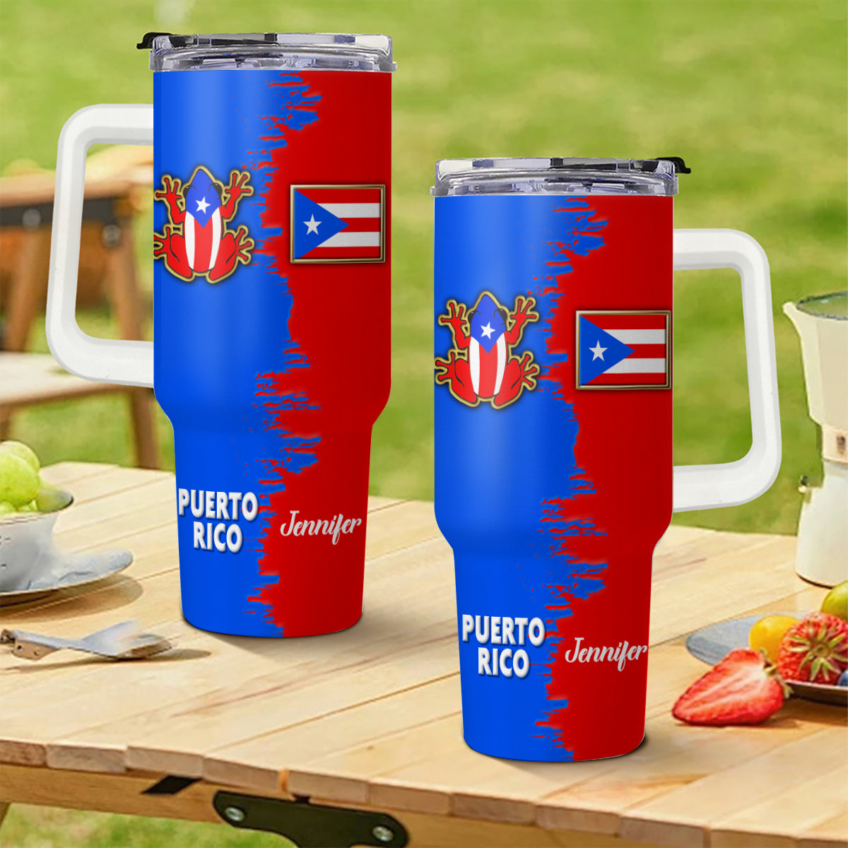 Custom Puerto Rican Pride 40oz Tumbler With Your Name