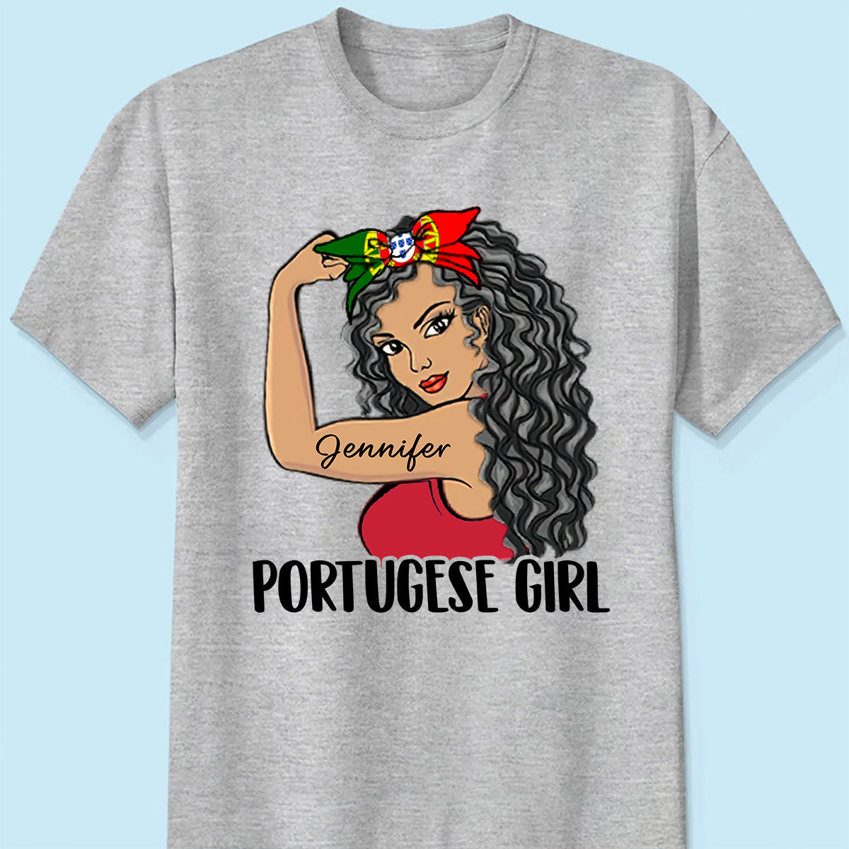 Custom Portuguese Girl T-shirt With Clipart