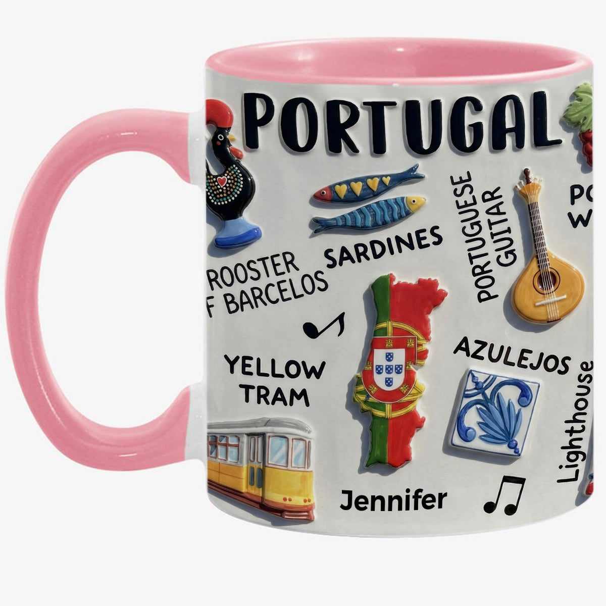 Personalized Portugal Accent Mug And Name