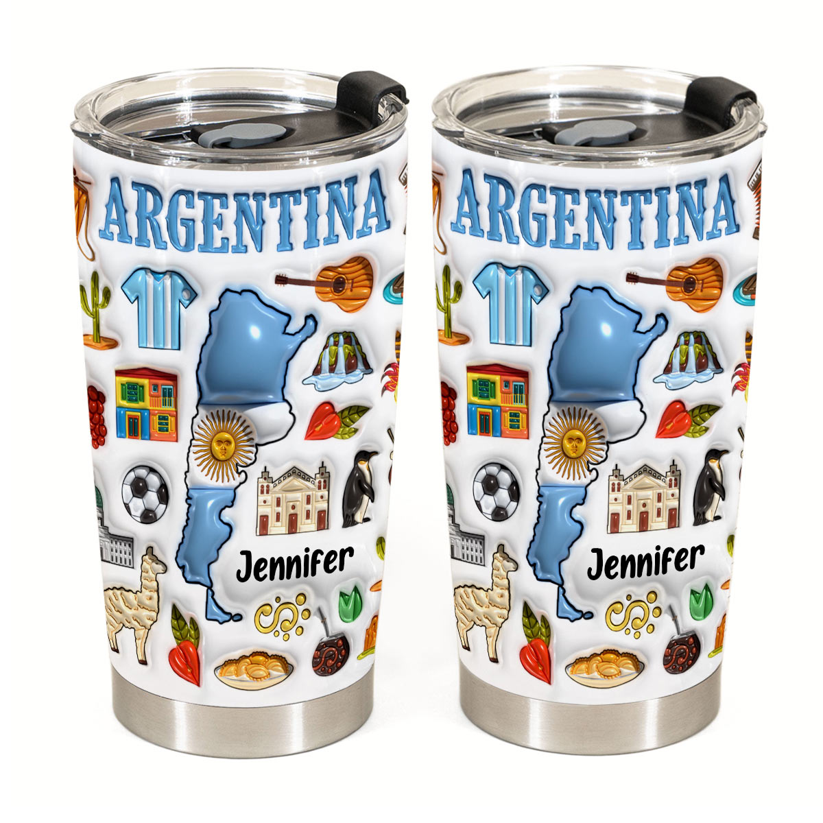 Custom Argentina Tumbler Cup With Your Name