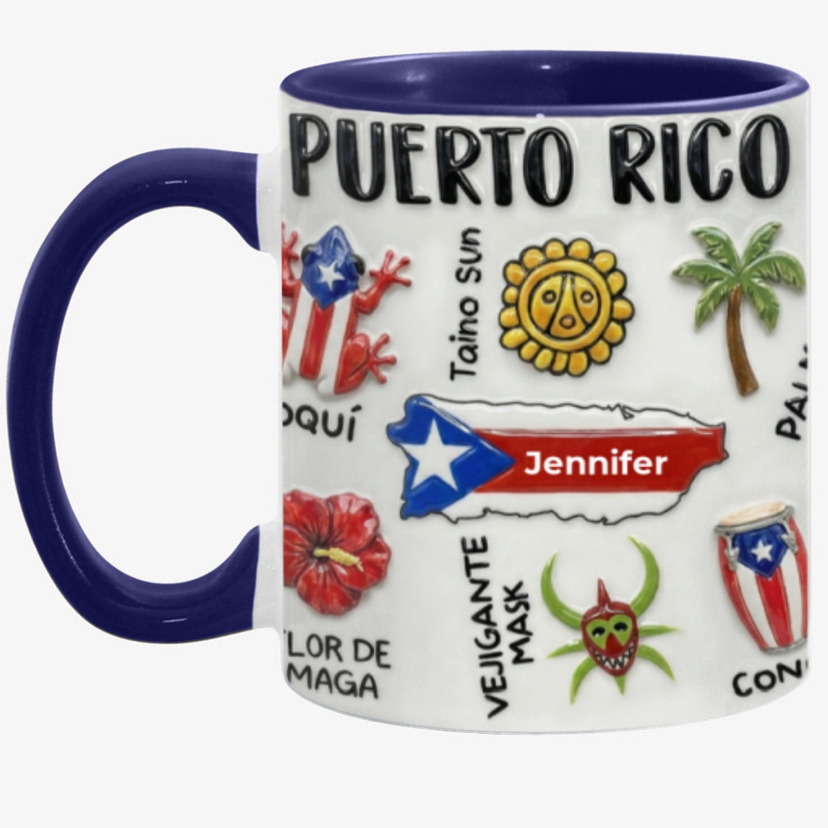 Personalized Puerto Rico Accent Mug And Name