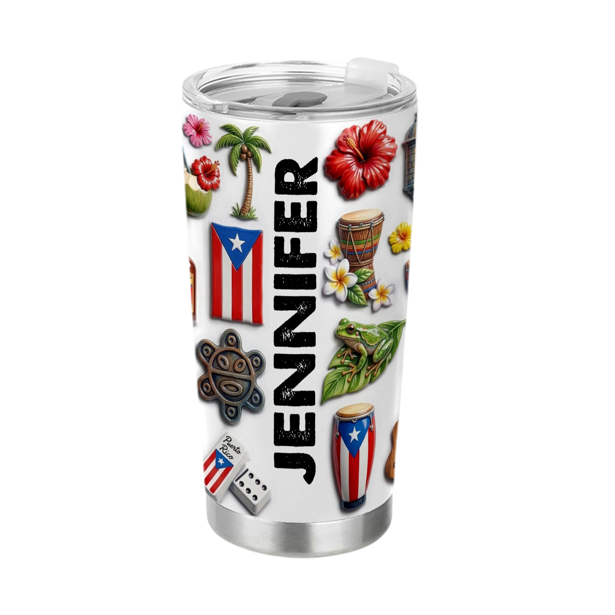 Custom Puerto Rico Tumbler With Puerto Rico Style And Name