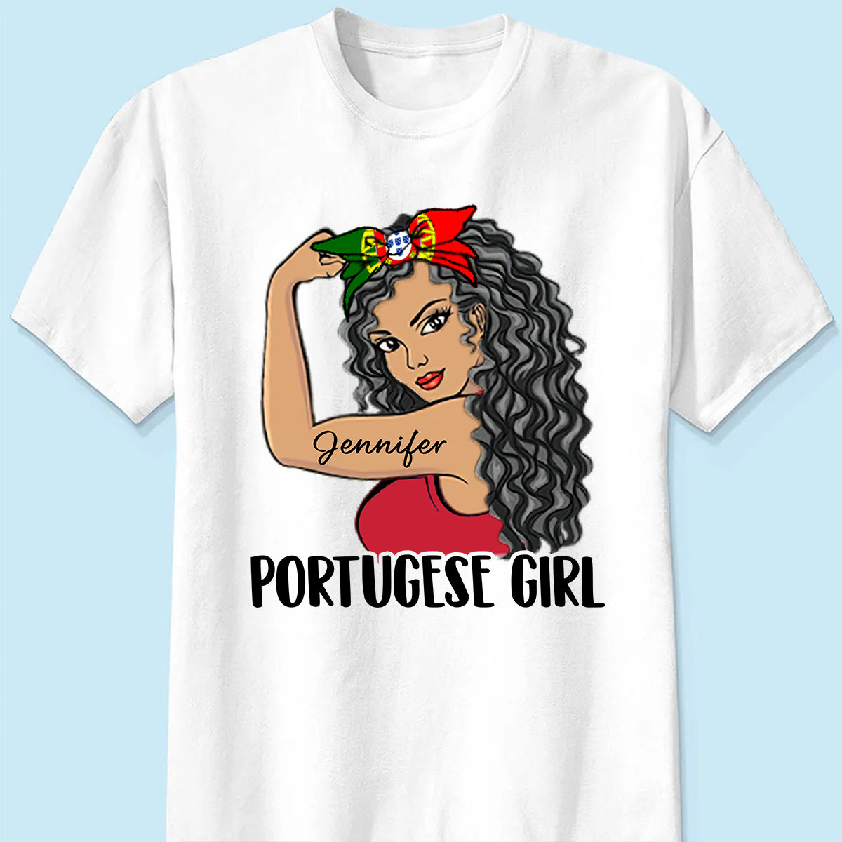 Custom Portuguese Girl T-shirt With Clipart
