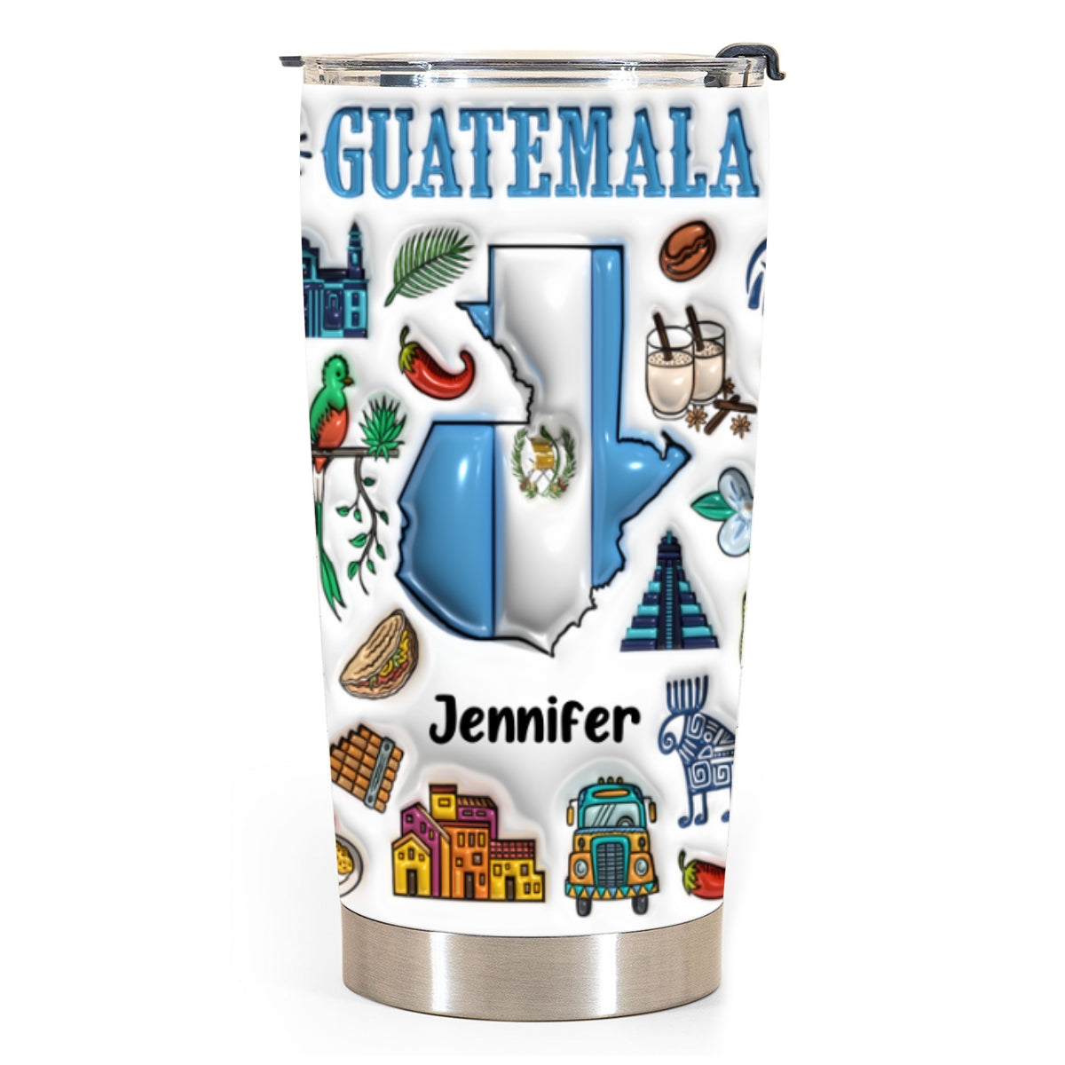 Custom Guatemala Tumbler Cup With Your Name