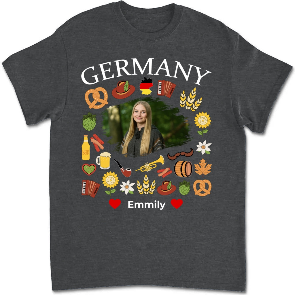 Personalized Germany T-shirt Symbols With Photo