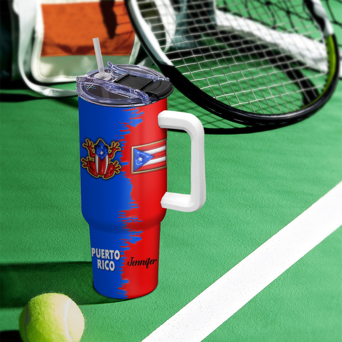 Custom Puerto Rican Pride 40oz Tumbler With Your Name