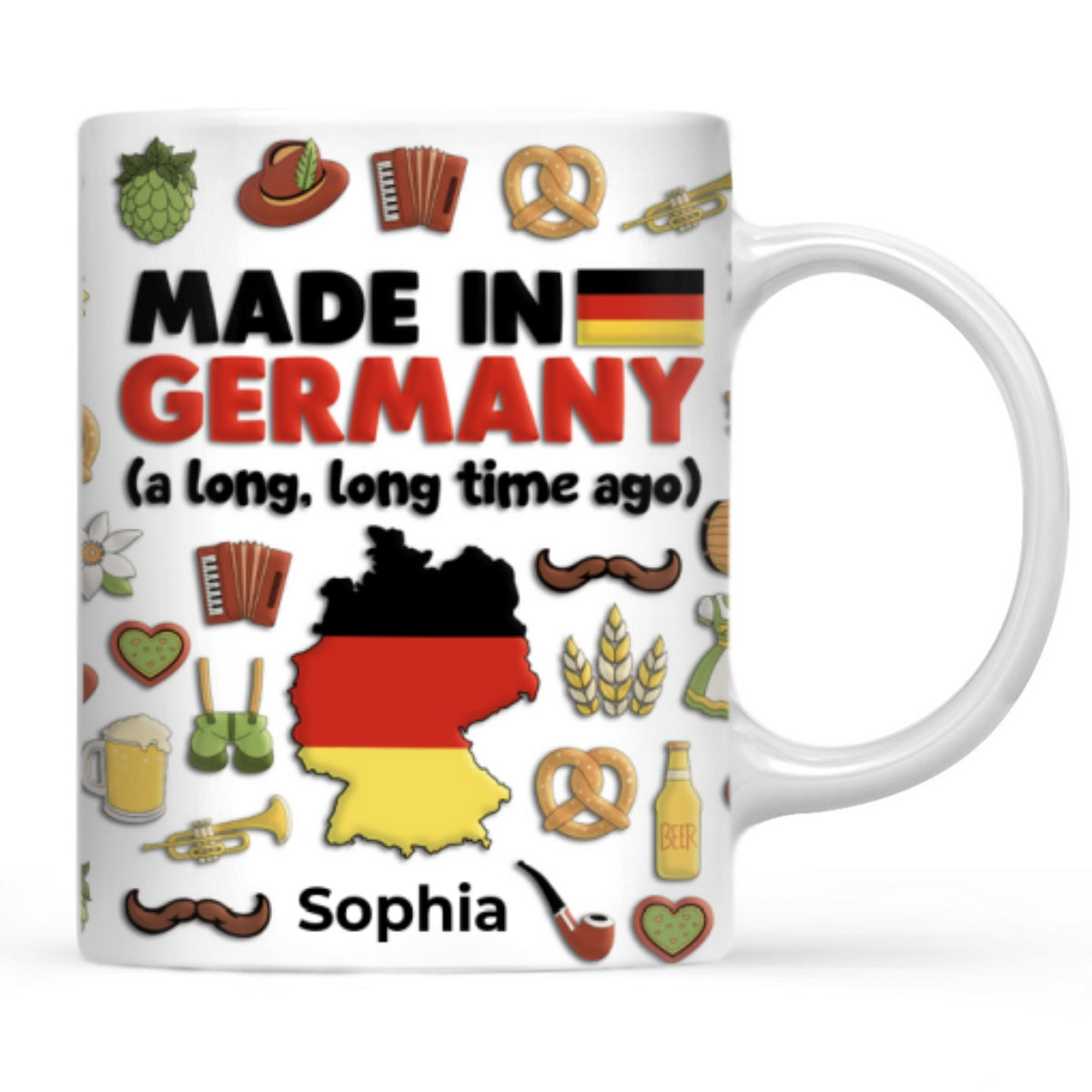 Made In Germany A Long Long Time Ago Mug And Your Name