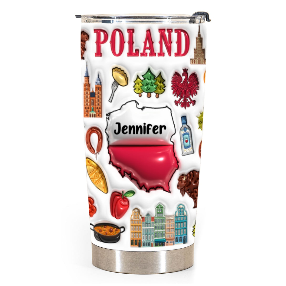 Custom Poland Tumbler Cup With Your Name