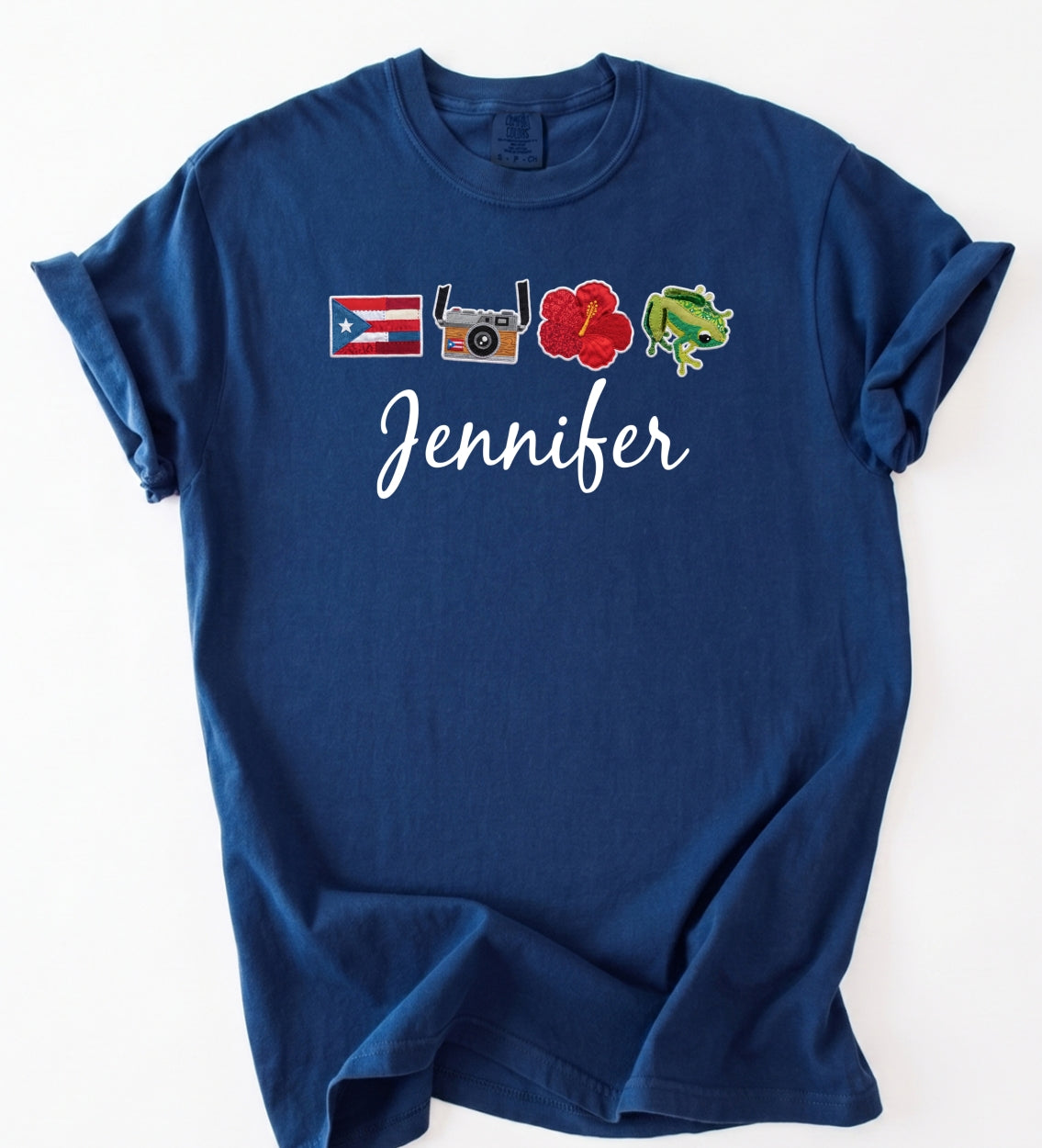 Custom Puerto Rico With Four Symbols And Name T-shirt
