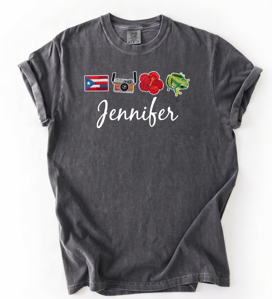 Custom Puerto Rico With Four Symbols And Name T-shirt