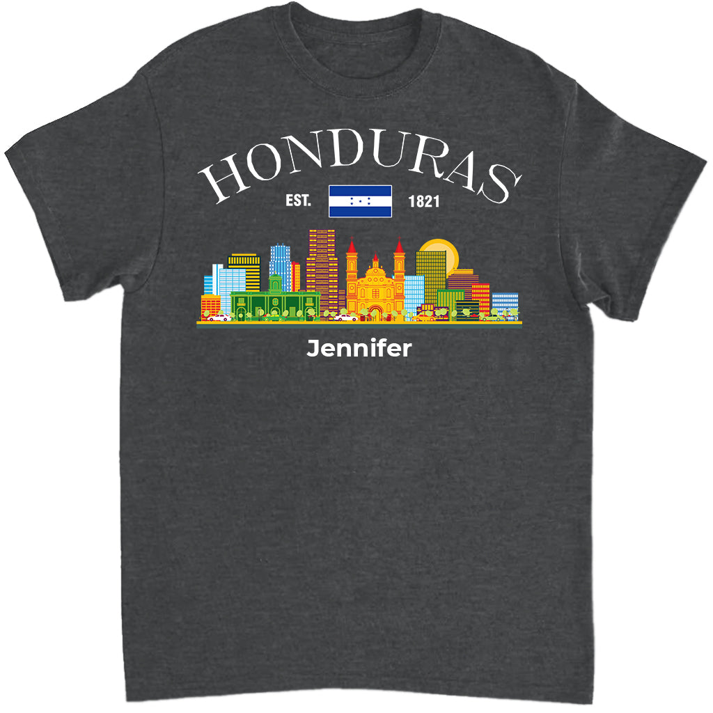 Custom Honduras Est 1821 T-shirt, Name