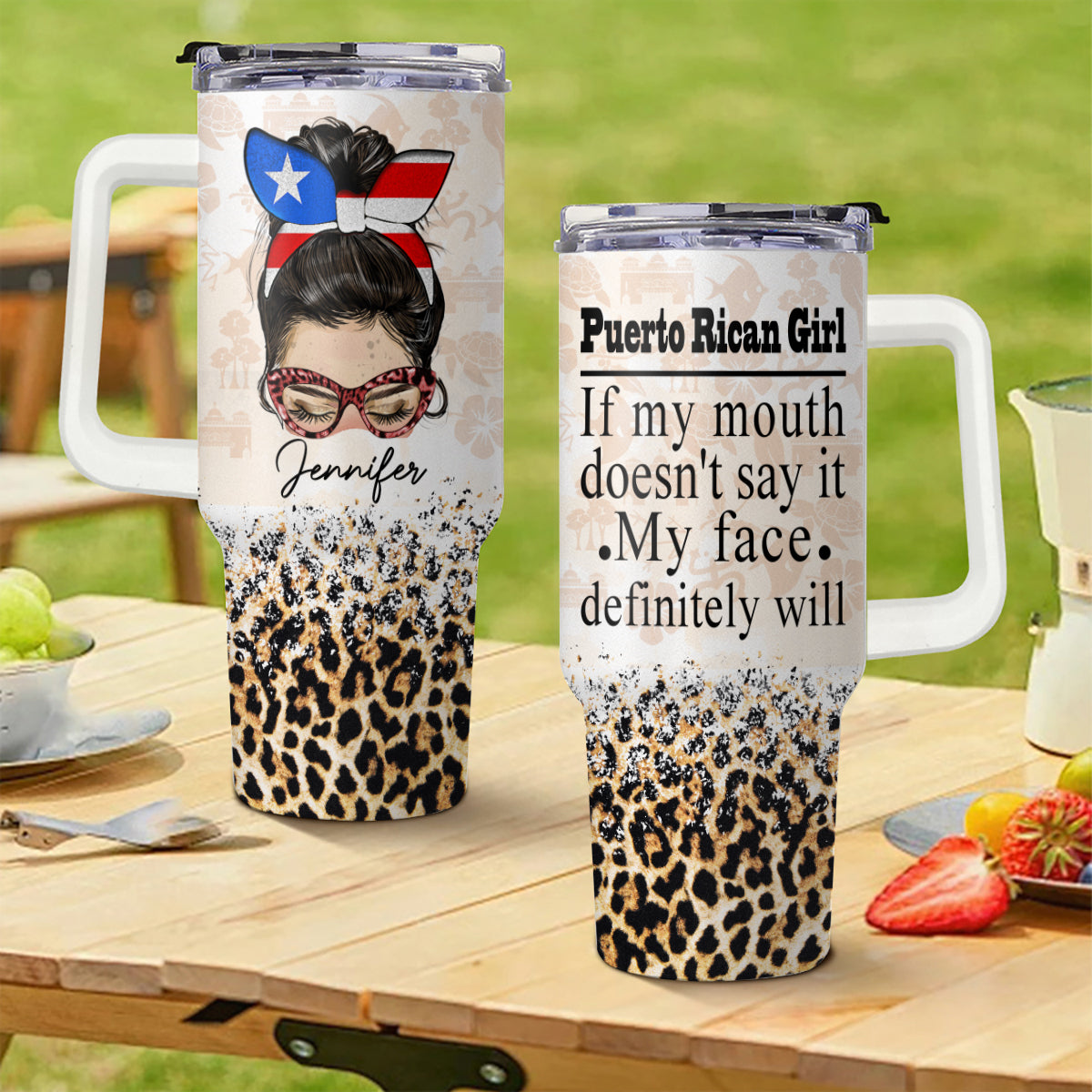 Custom Puerto Rican Girl 40oz Tumbler With Funny Quotes