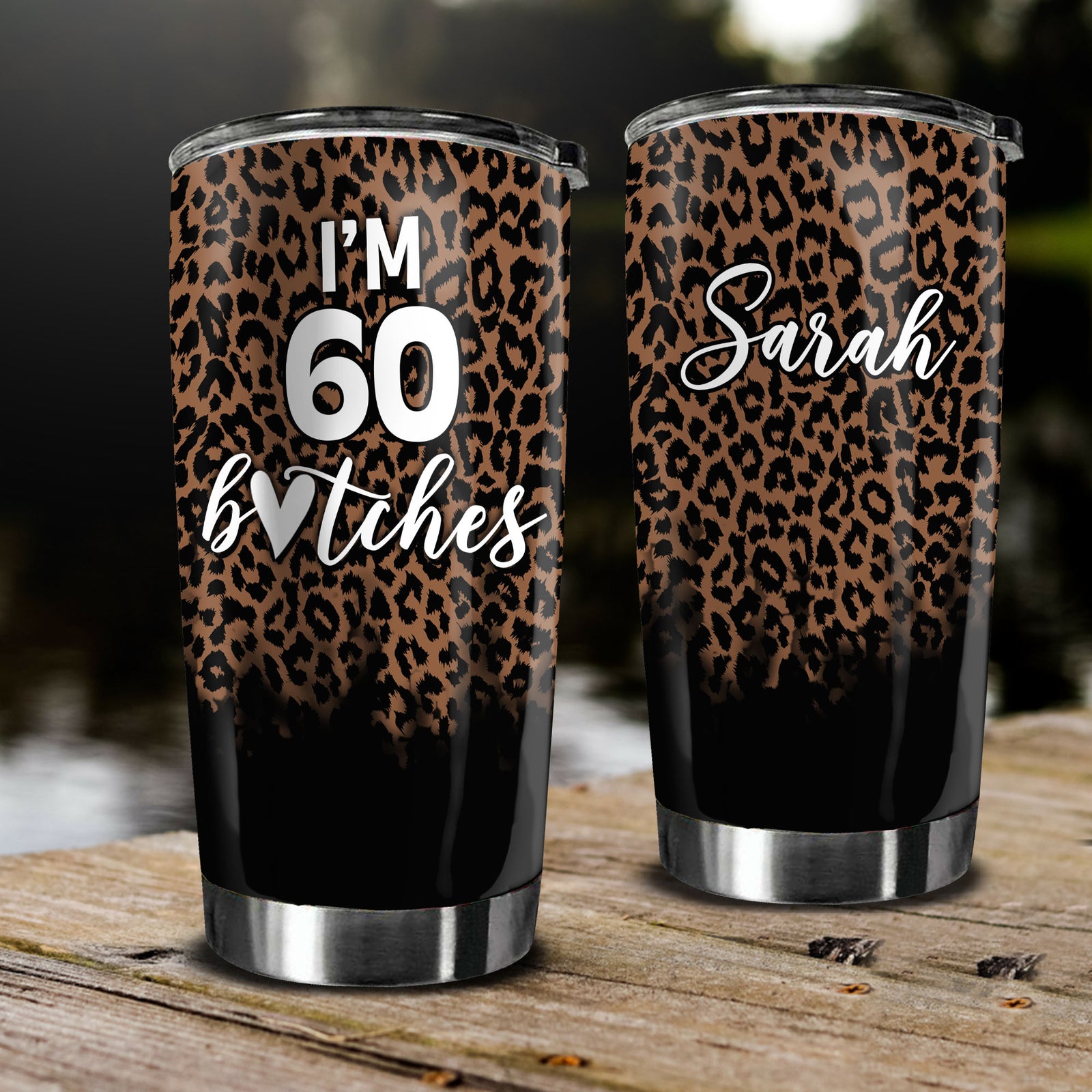 Women Funny Birthday Gifts Personalized Tumbler With Leopard Print - Tumbler Birthday Teezalo