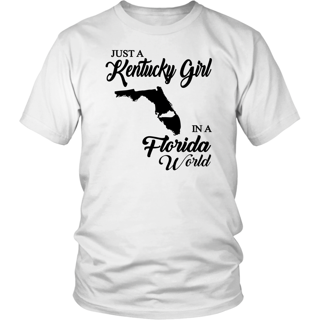 Just A Kentucky Girl In A Florida World T-shirt - T-shirt Teezalo