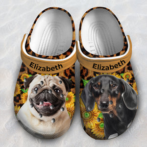 Custom Dog Pet Leopart Personalized Clogs Shoes Gift For Dog Lovers