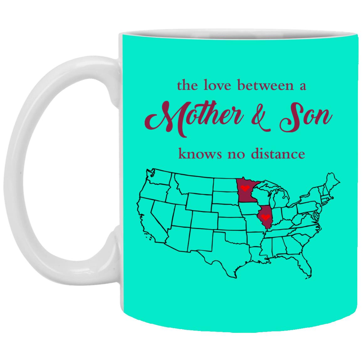 Illinois Minnesota The Love Between Mother And Son Mug - Mug Teezalo