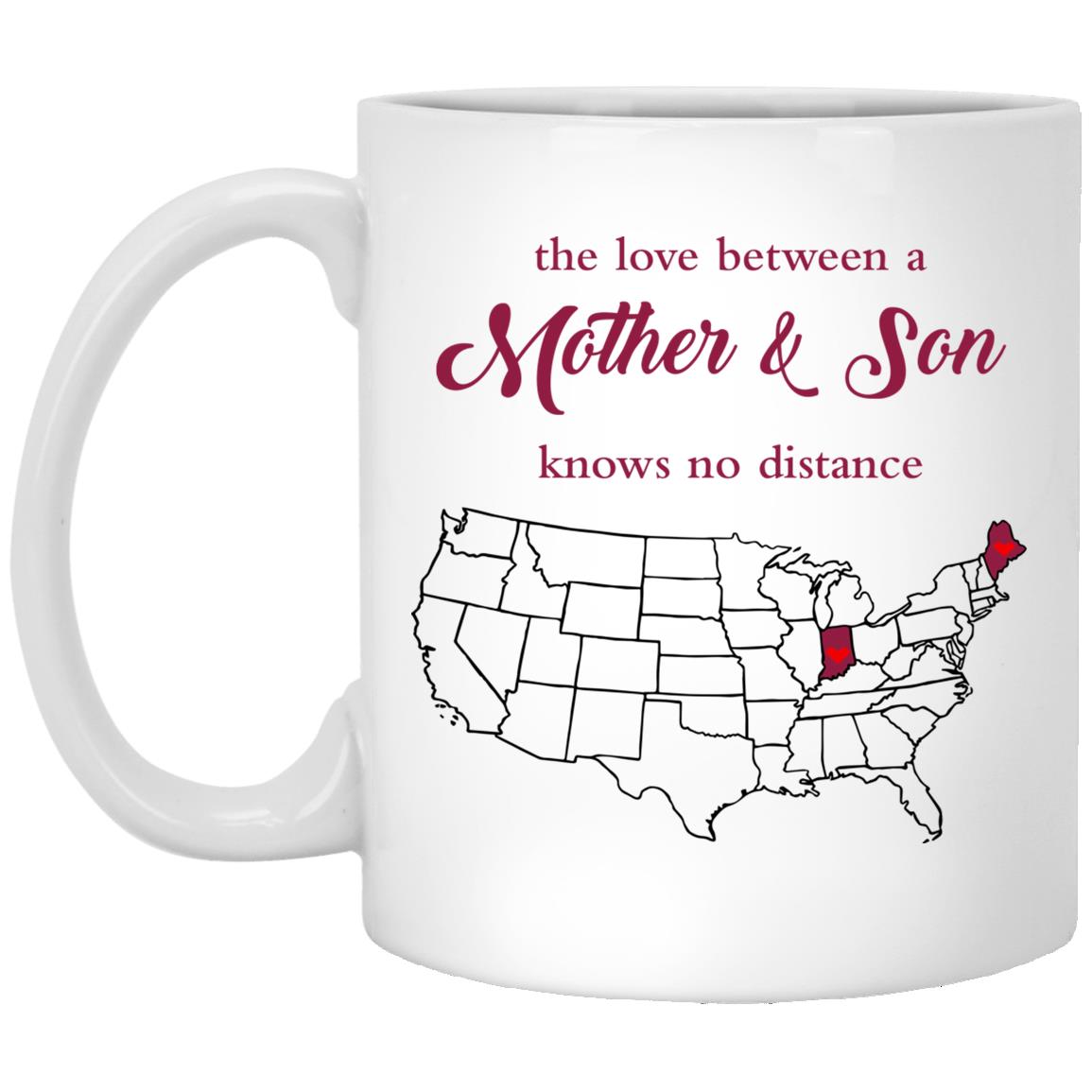 Maine Indiana The Love Between Mother And Son Mug - Mug Teezalo