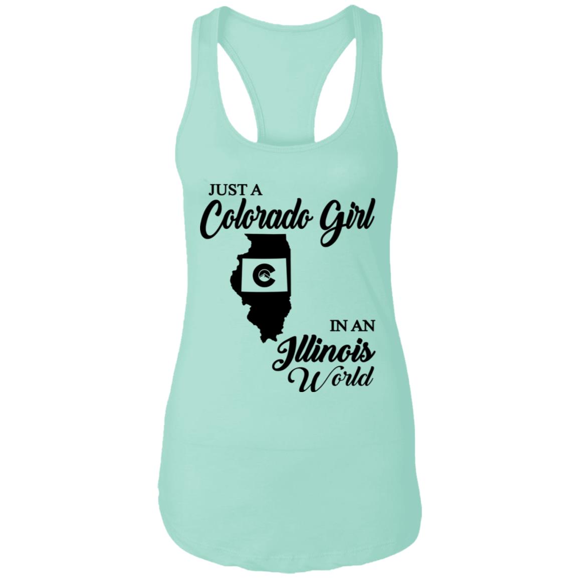 Just A Colorado Girl In An Illinois World T-shirt - T-shirt Teezalo