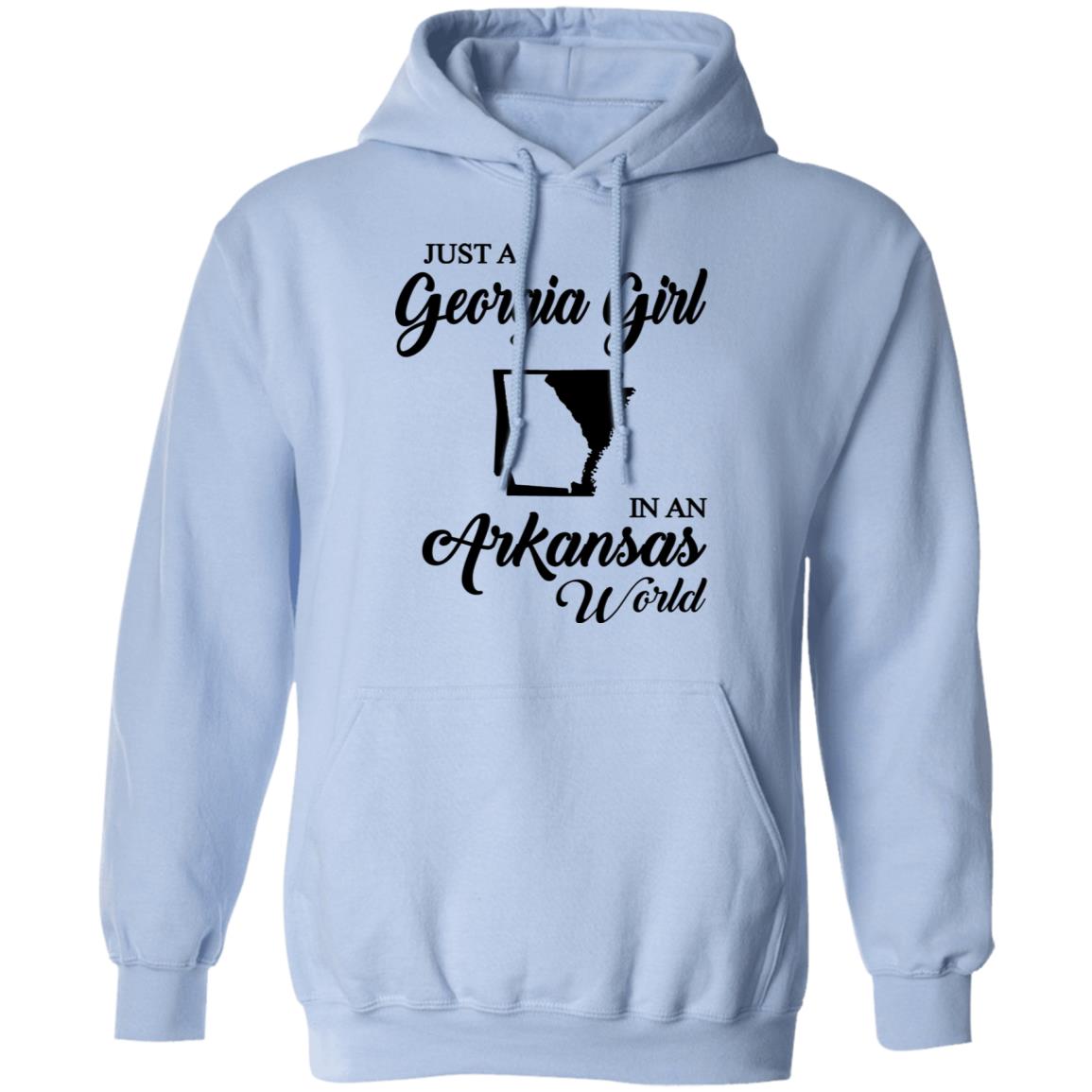 Just A Georgia Girl In An Arkansas World T-Shirt - T-Shirt Teezalo