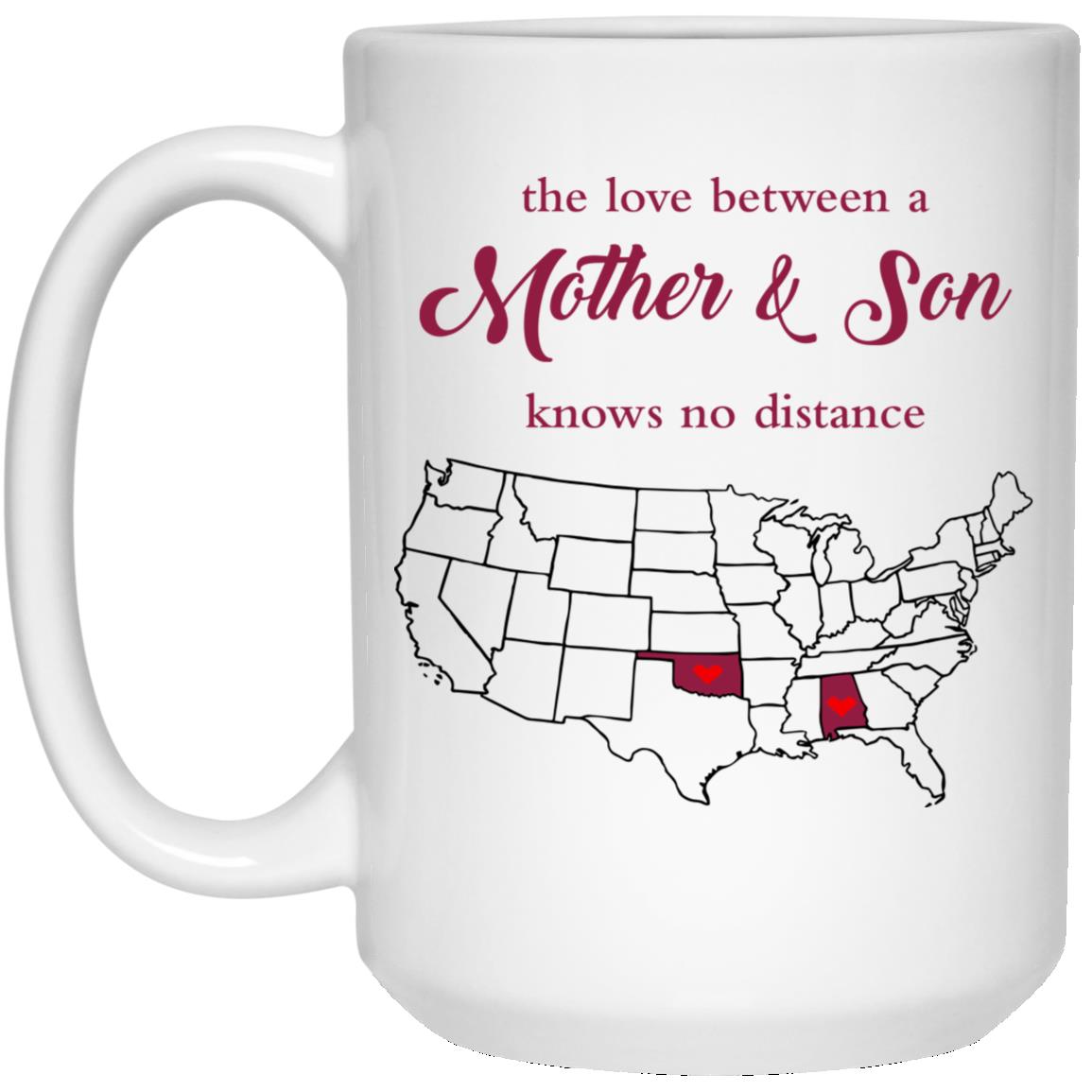 Oklahoma Alabama The Love Between Mother And Son Mug - Mug Teezalo