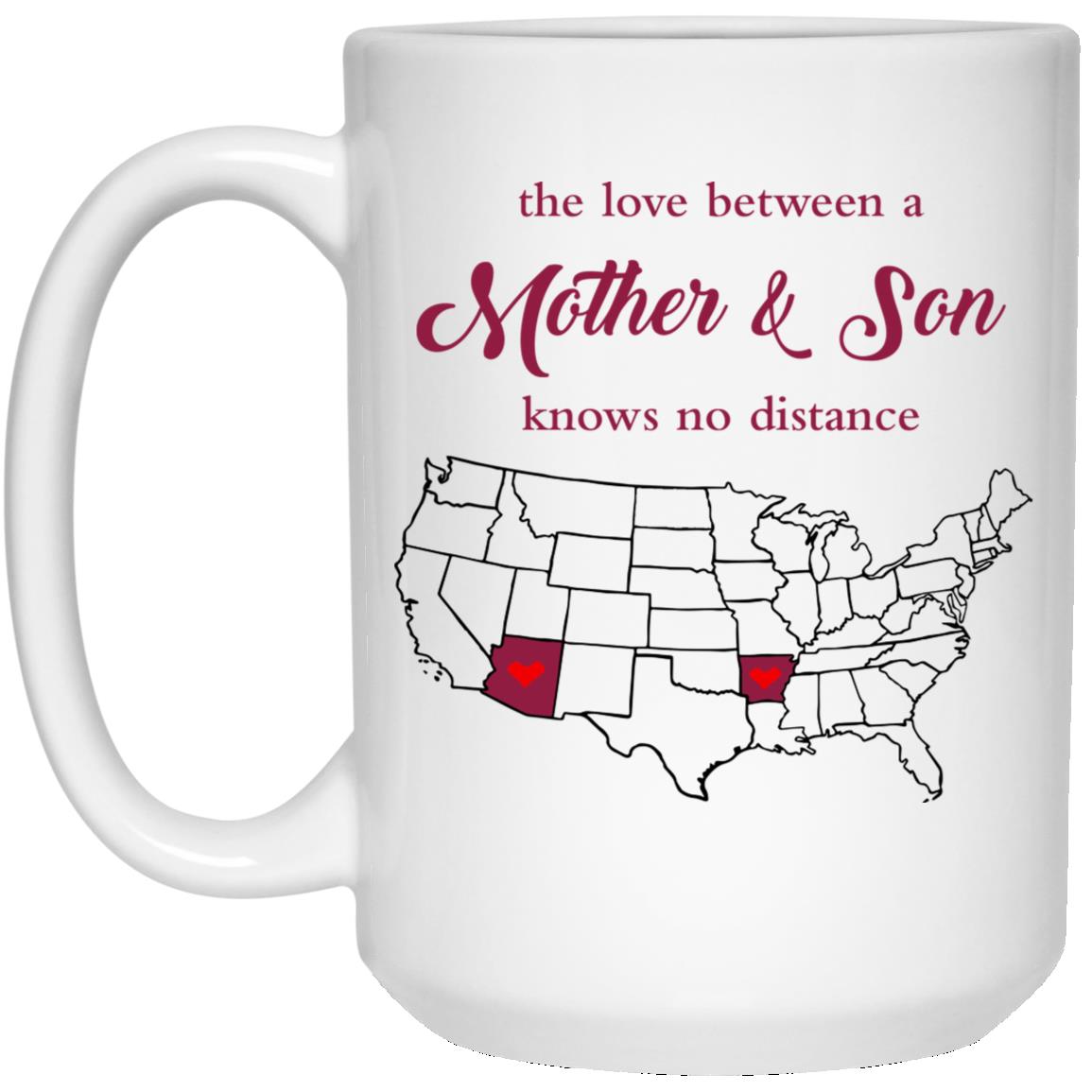 Arizona Arkansas The Love Between Mother And Son Mug - Mug Teezalo