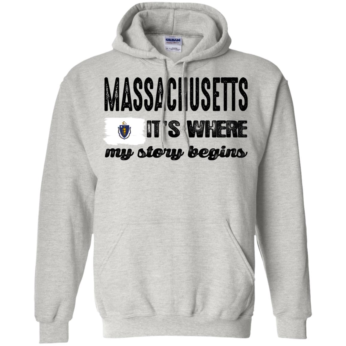Massachusetts Where My Story Begins T-shirt - T-shirt Teezalo