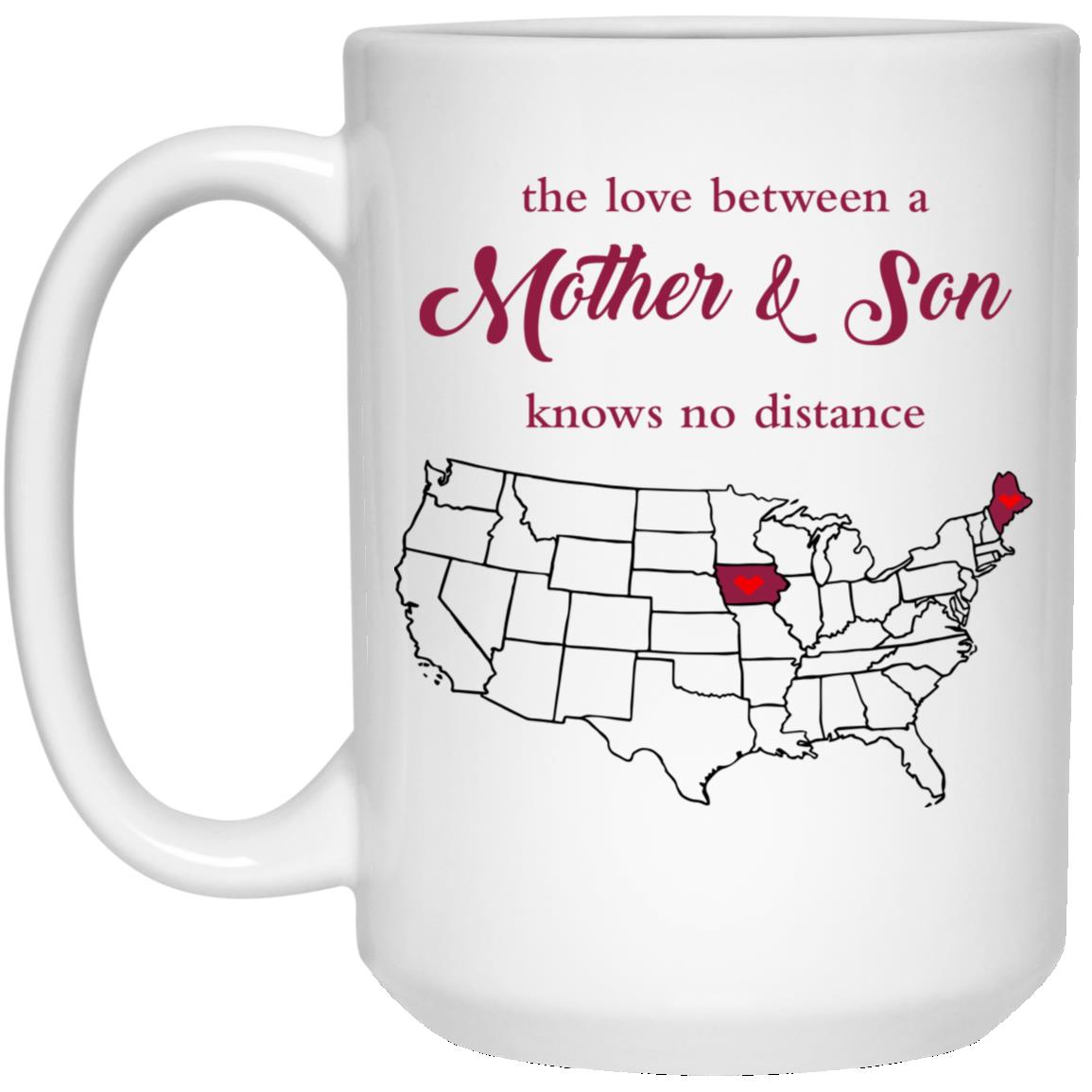 Maine Iowa The Love Between Mother And Son Mug - Mug Teezalo