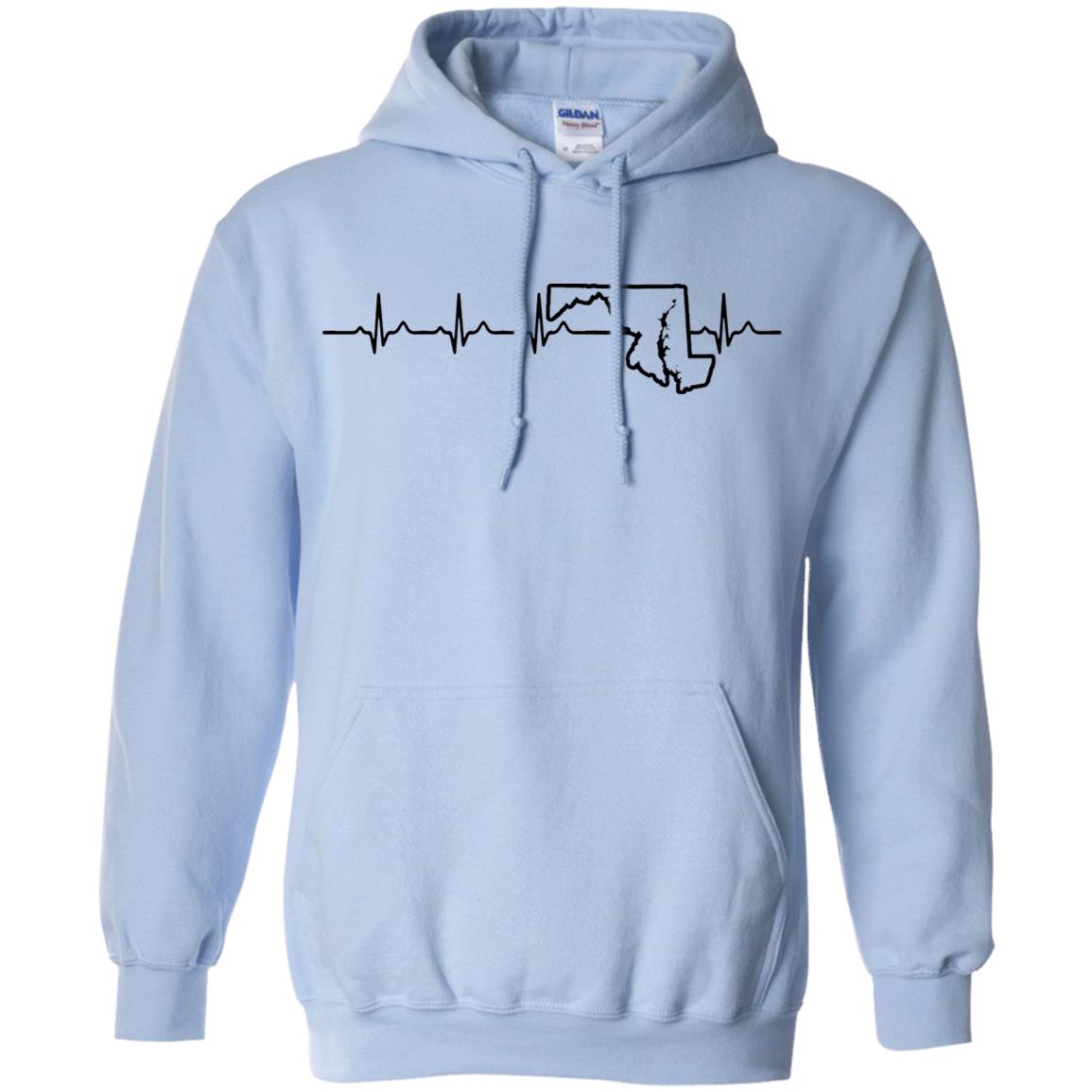 Maryland Heartbeat Hoodie - Hoodie Teezalo
