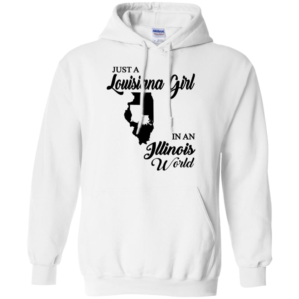 Just A Louisiana Girl In An Illinois World T-Shirt - T-shirt Teezalo