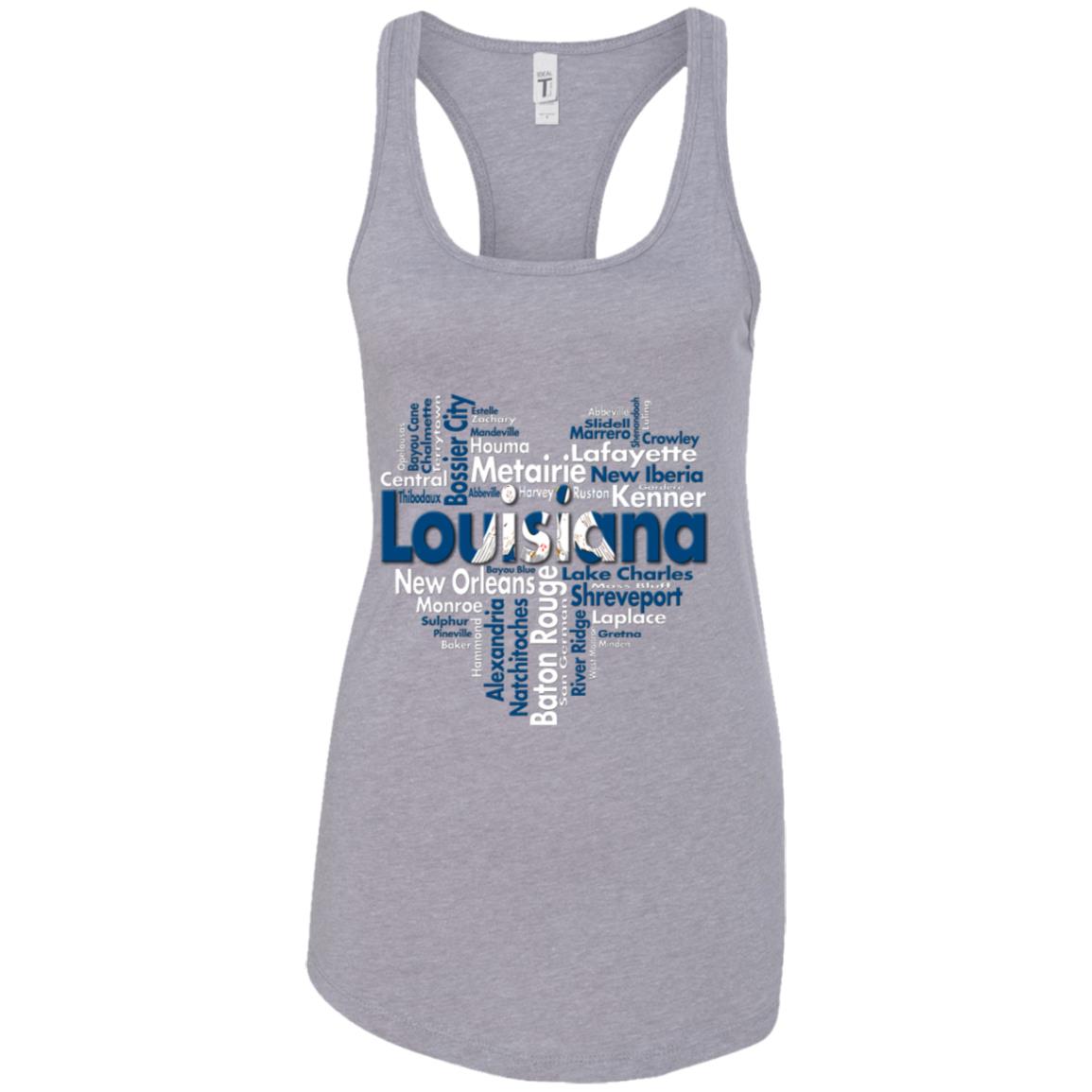 Louisiana City Heart T-Shirt - T-shirt Teezalo