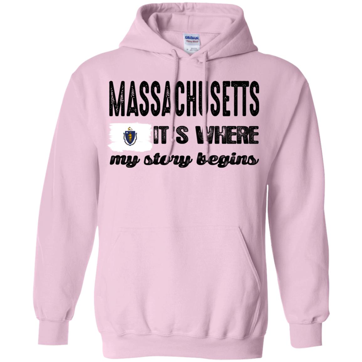 Massachusetts Where My Story Begins T-shirt - T-shirt Teezalo