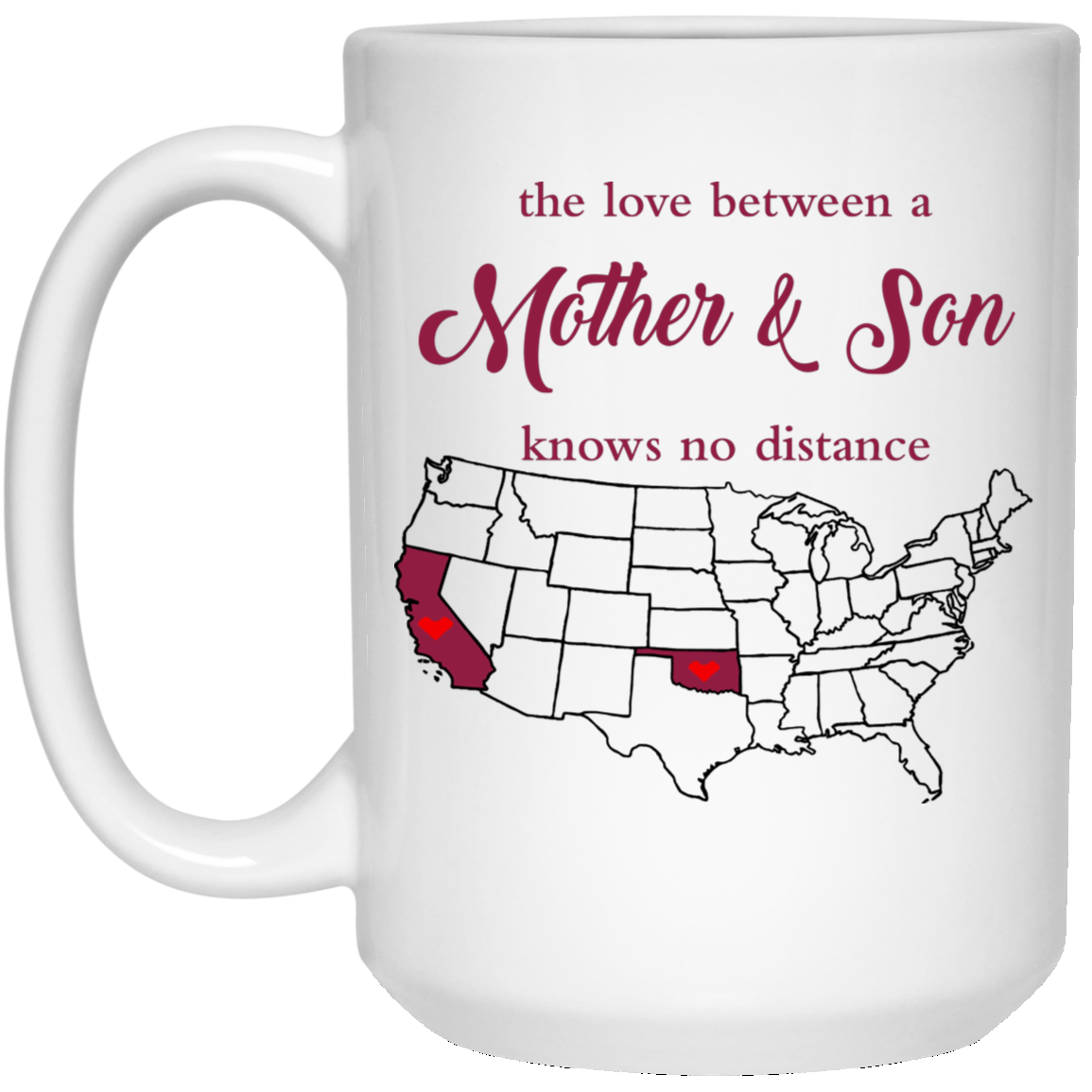 Oklahoma California The Love Mom And Son Mug - Mug Teezalo