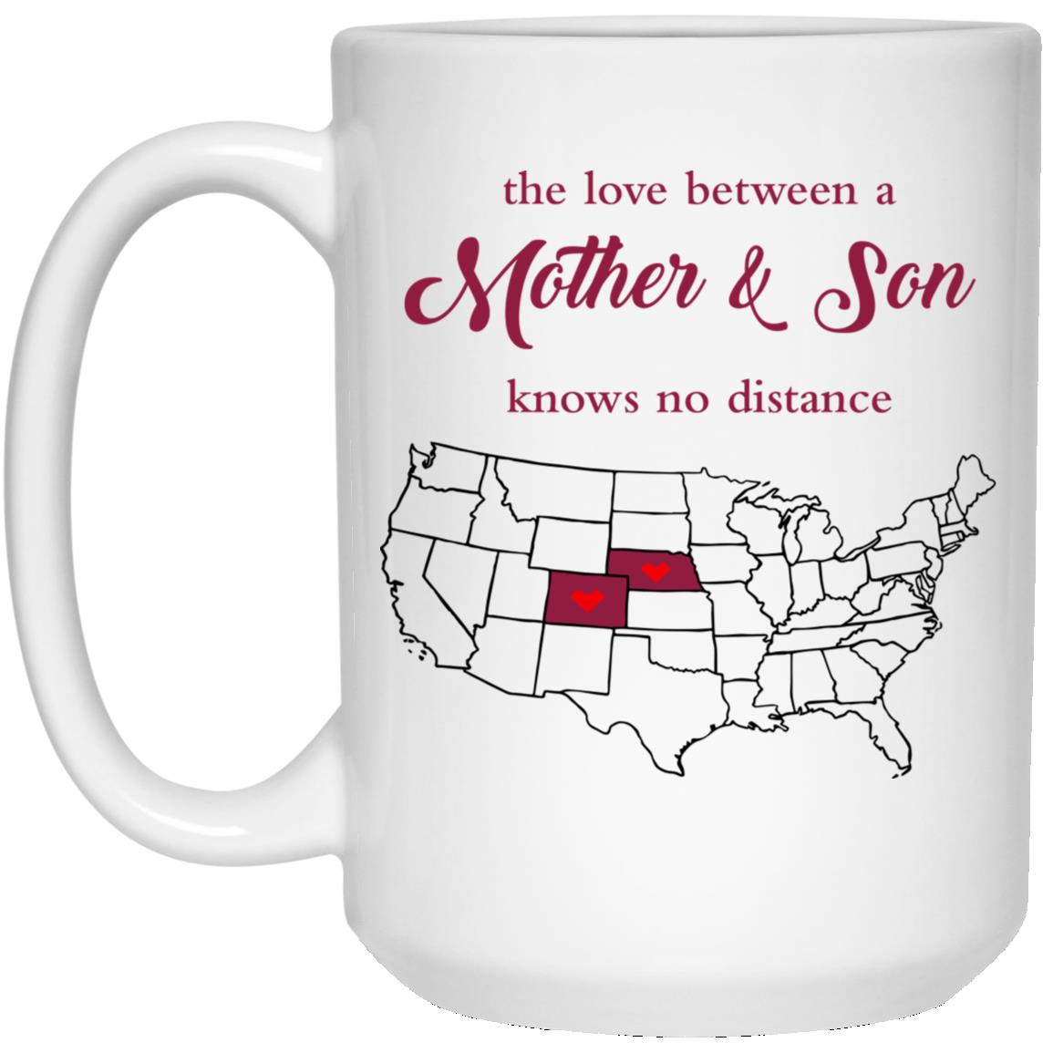 Colorado Nebraska The Love Between Mother And Son Mug - Mug Teezalo