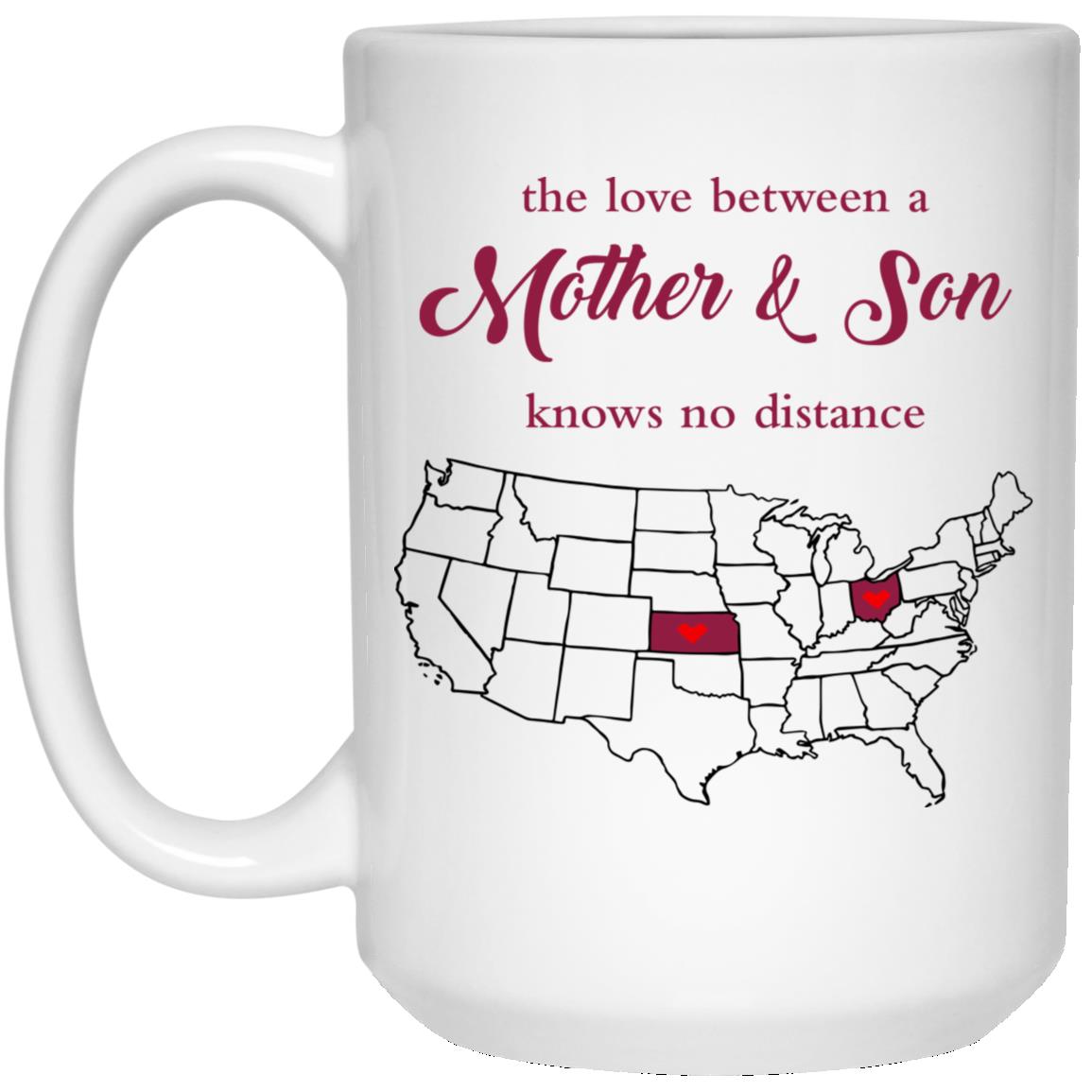 Kansas Ohio The Love Between Mother And Son Mug - Mug Teezalo